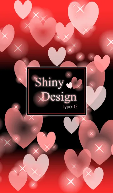 Shiny Design Type-G 赤＆ハートの着せ替えメイン画像