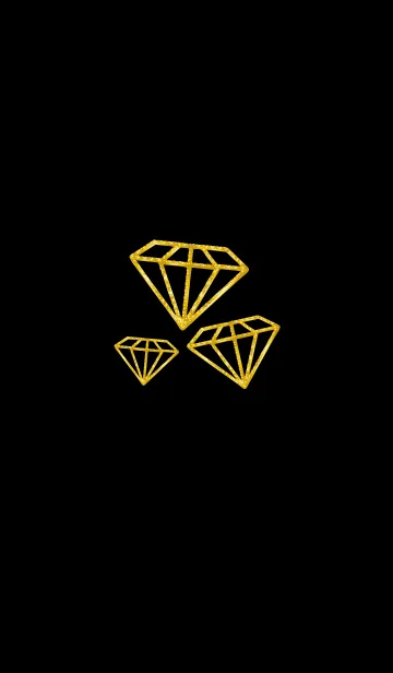 [LINE着せ替え] シンプル金ダイアモンドの画像1
