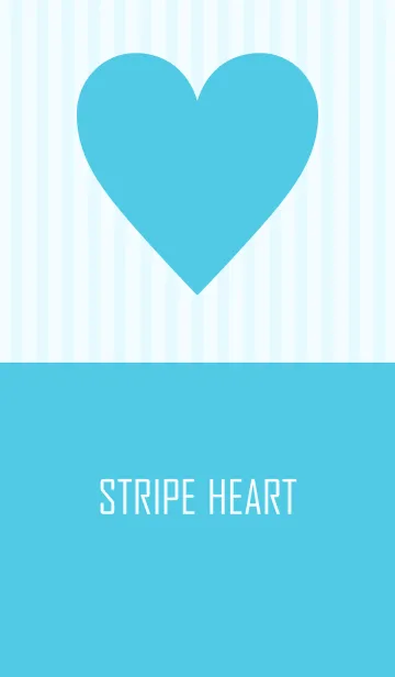 [LINE着せ替え] STRIPE HEART Blue ＆ white.の画像1