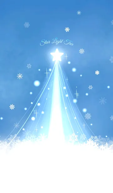 [LINE着せ替え] ♥ペア♥Star Light Tree Blue Ver.の画像1