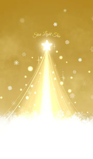 [LINE着せ替え] ♥ペア♥Star Light Tree Gold Ver.の画像1