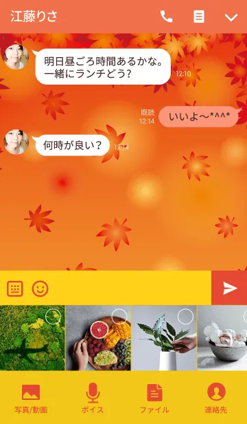 [LINE着せ替え] 秋の日紅葉の画像4
