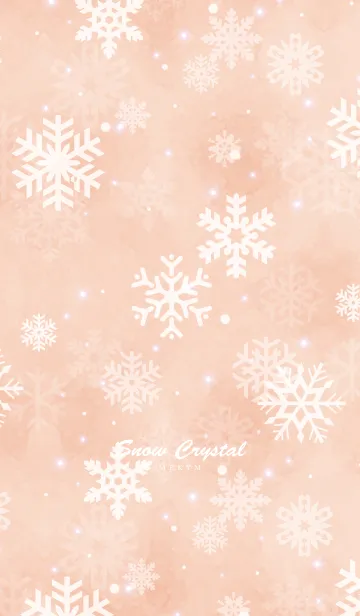 [LINE着せ替え] Snow Crystal -Watercolor Orange-の画像1