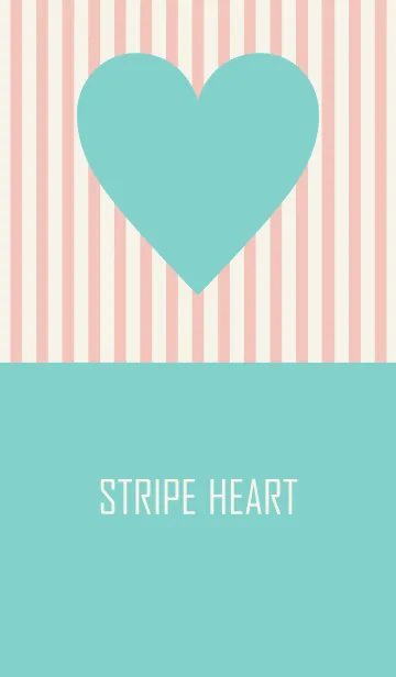 [LINE着せ替え] STRIPE HEART Emerald ＆ pink.の画像1