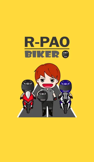 [LINE着せ替え] R-PAO オートバイライダーの画像1