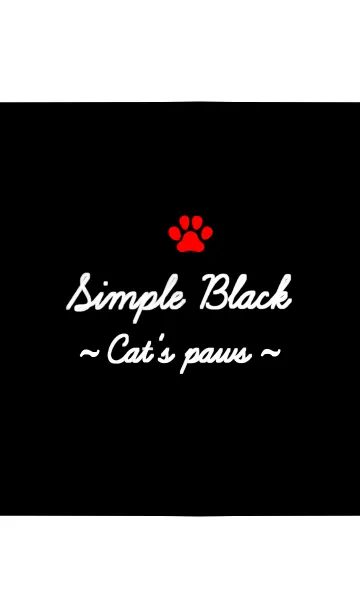 [LINE着せ替え] Simple Black. ~Cat's paws~の画像1