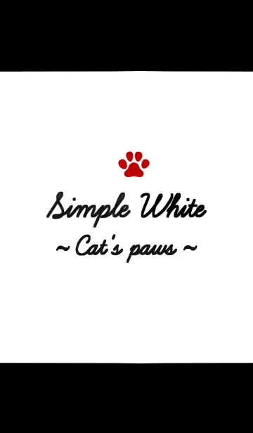 [LINE着せ替え] Simple White. ~Cat's paws~の画像1