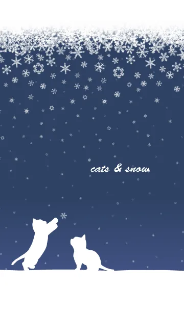 [LINE着せ替え] cats ＆ snowの画像1