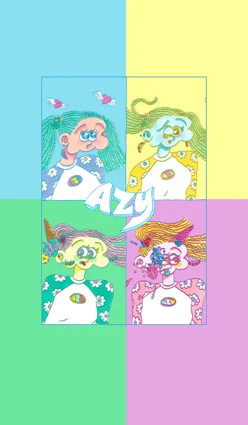 カートゥーンガールのLINE着せ替え