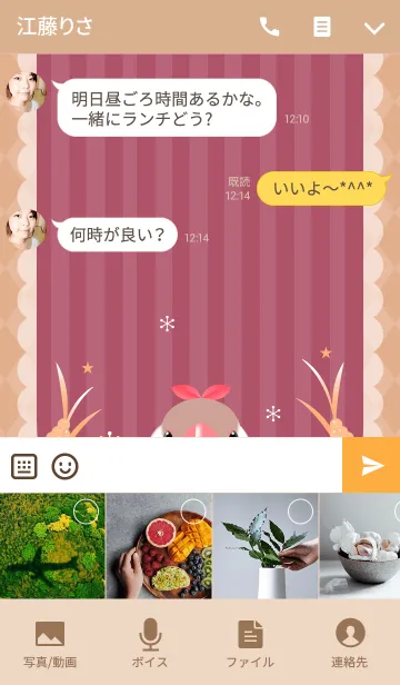 [LINE着せ替え] リアルまめ文鳥ちゃん 〜シナモン〜の画像4
