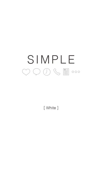 [LINE着せ替え] SIMPLE [White]の画像1