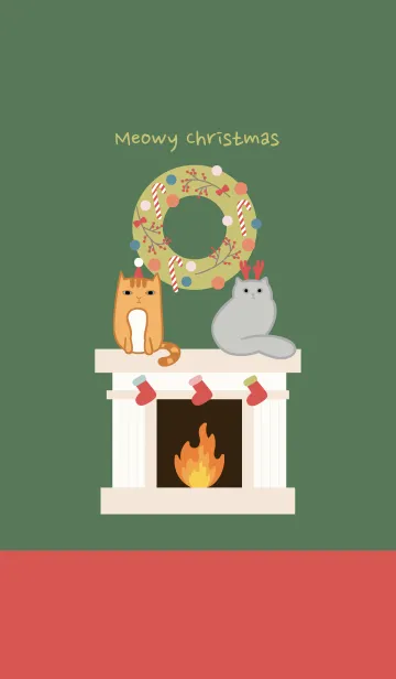 [LINE着せ替え] Meow Meow Meowy Christmasの画像1