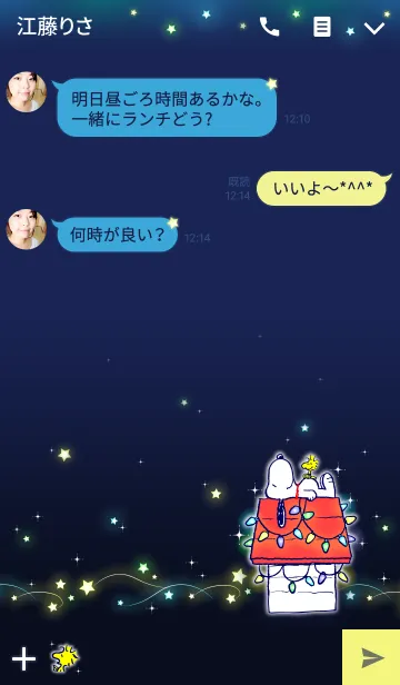 [LINE着せ替え] スヌーピー☆イルミネーションの画像3