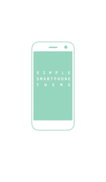 SIMPLE SMARTPHONE THEME[Green]の着せ替えメイン画像