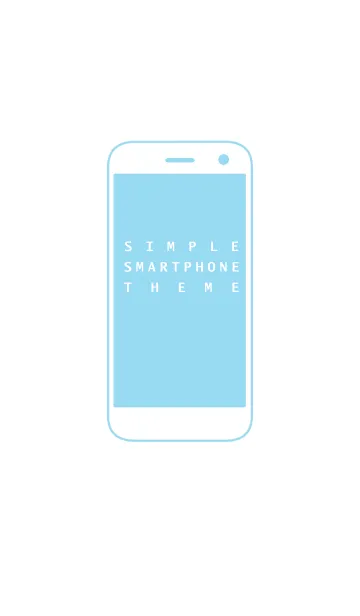 SIMPLE SMARTPHONE THEME[Blue]の着せ替えメイン画像