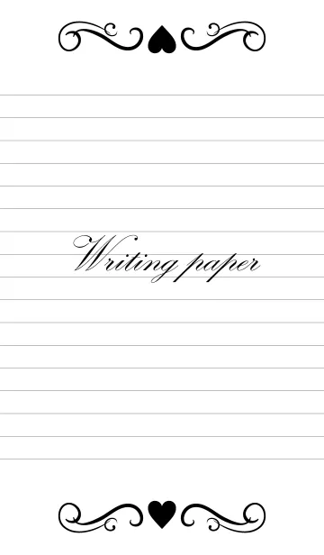 [LINE着せ替え] Writing paper-Black-の画像1