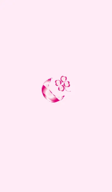 [LINE着せ替え] ピンク幸せ月の画像1