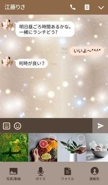 [LINE着せ替え] K I R A K I R A -Copper STAR-の画像4