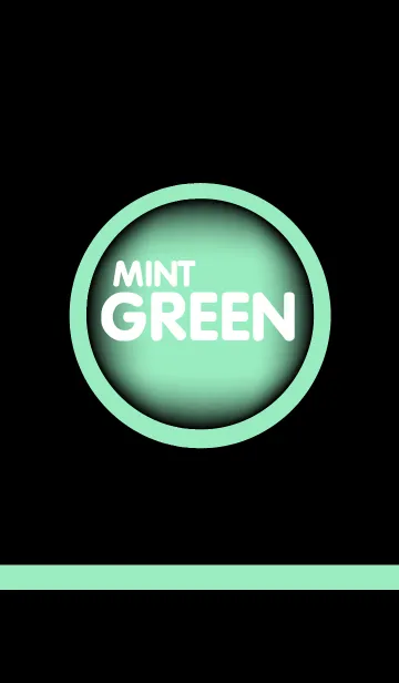 [LINE着せ替え] Mint Green in Black(jp)の画像1