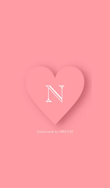 [LINE着せ替え] Heart Initial Pink -N-の画像1