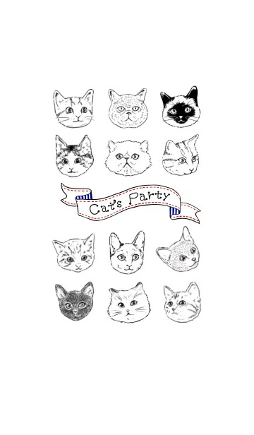 Cat's Party ~3色ボールペンver.~の着せ替えメイン画像