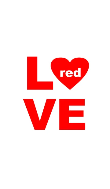 [LINE着せ替え] LOVE red color3の画像1