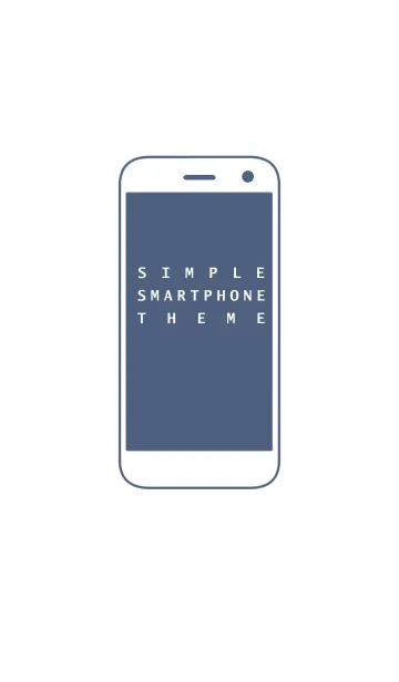 [LINE着せ替え] SIMPLE SMARTPHONE THEME[Navy]の画像1
