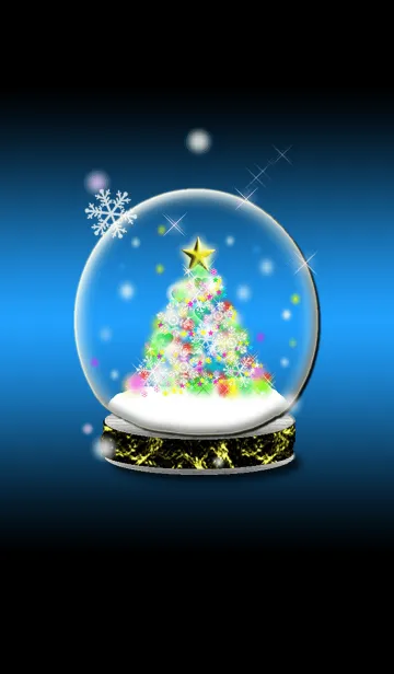 [LINE着せ替え] イルミネーションツリー9（スノードーム）の画像1