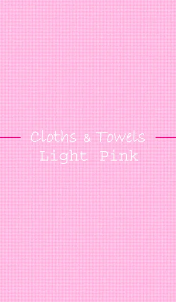 [LINE着せ替え] Cloths ＆ Towels "Light Pink"の画像1