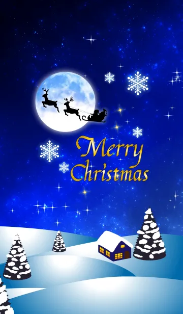 [LINE着せ替え] 月とサンタクロースの画像1