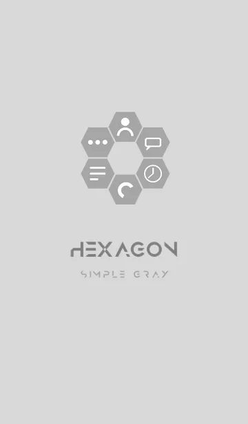 [LINE着せ替え] HEXAGON Simple Grayの画像1