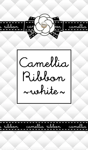 [LINE着せ替え] 大人カワイイ♡Camellia Ribbon -white-の画像1