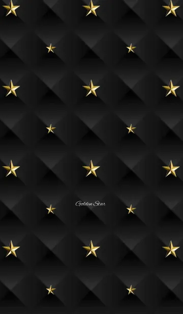 [LINE着せ替え] ☆Golden Star★ Black Ver.の画像1