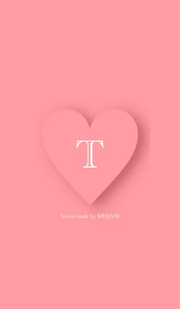 [LINE着せ替え] Heart Initial Pink -T-の画像1