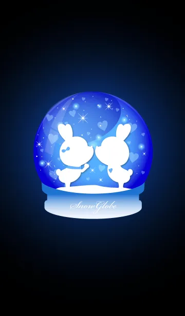 [LINE着せ替え] Snow globe HEART LOVE THEME -BLUE-の画像1