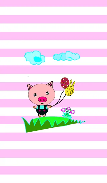 [LINE着せ替え] little cute pink pig (jp)の画像1