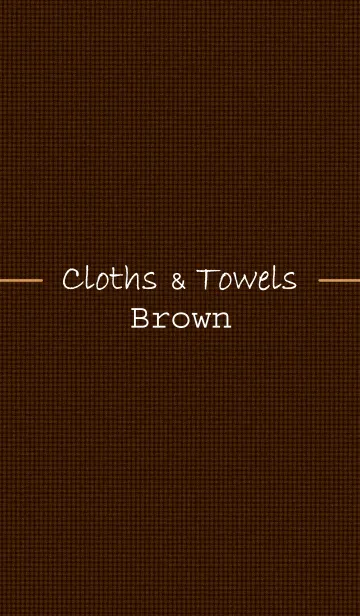 [LINE着せ替え] Cloths ＆ Towels "Brown"の画像1