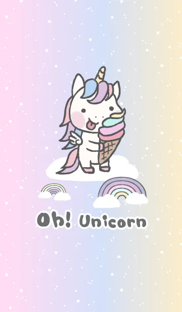 [LINE着せ替え] Oh！ Unicorn (JP-Soft Cream)の画像1
