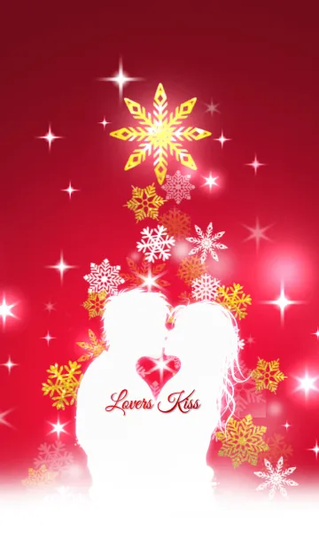 [LINE着せ替え] ♥ペア♥Lovers Kiss Snow Crystal Tree Rの画像1