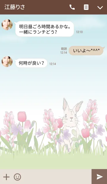 [LINE着せ替え] うさぎのディルの画像3