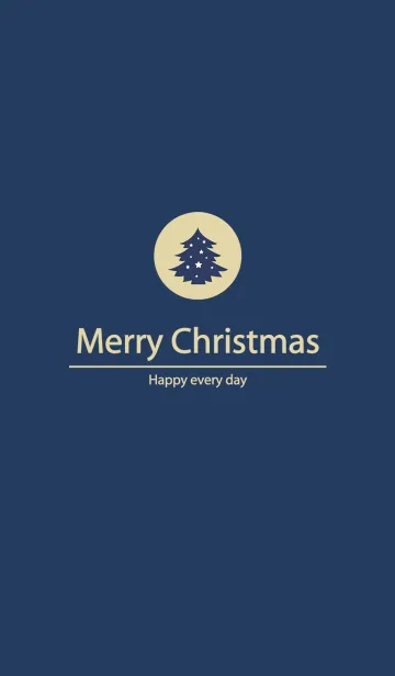 [LINE着せ替え] クリスマス - ダークブルーダークコーヒーの画像1