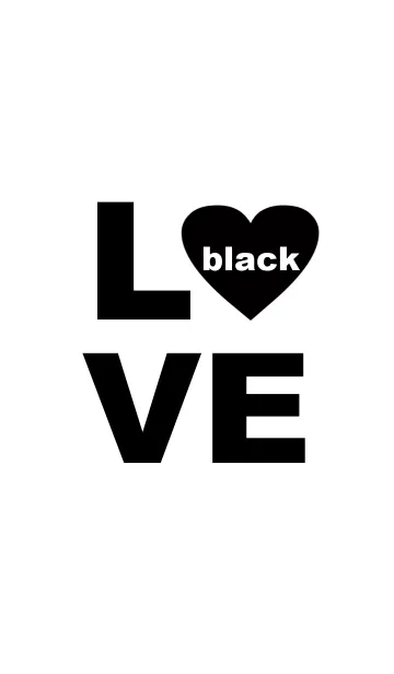 [LINE着せ替え] LOVE black color3の画像1