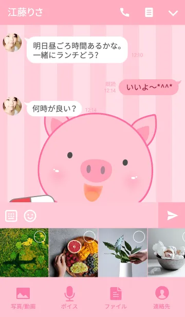 [LINE着せ替え] Doctor Pig Theme(jp)の画像4