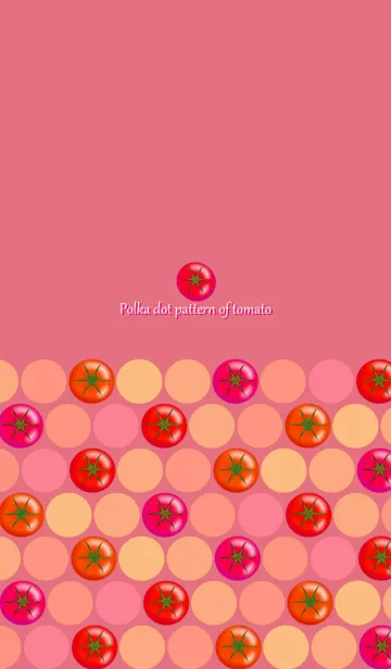 [LINE着せ替え] トマト＆ドット -Pink-の画像1
