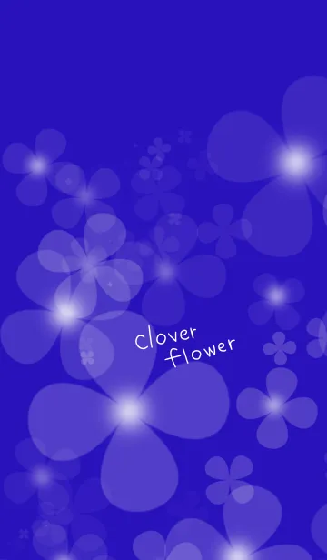 [LINE着せ替え] clover♡flower♡ロイヤルブルーver.の画像1