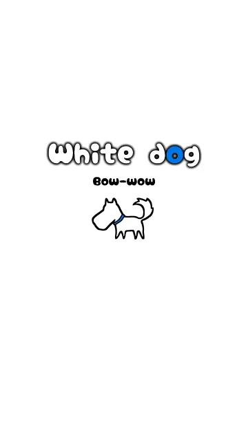[LINE着せ替え] White dog Bow-wowの画像1