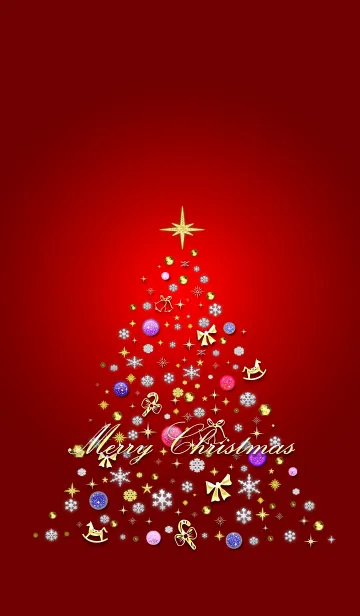 [LINE着せ替え] オーナメント☆クリスマスツリーの画像1