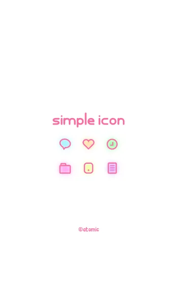 [LINE着せ替え] シンプル アイコン [パステル] No.125の画像1