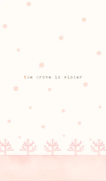 [LINE着せ替え] 冬の木立＊雪の空・ピンクの画像1