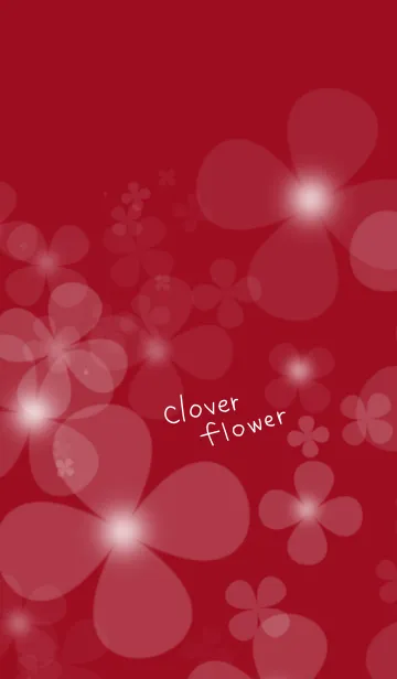 [LINE着せ替え] clover♡flower♡ワインレッドver.の画像1